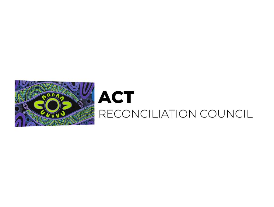 ACT Reconciliation Council logo - Aboriginal artwork-stylistic representation of an eye.