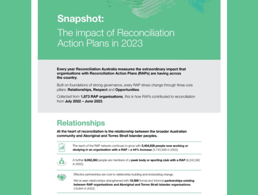 Cover of the 2023 RAP impact report