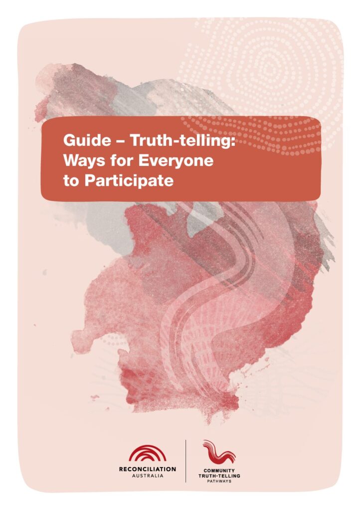Screenshot of the front page of a document titled 'Guide - Truth-telling: Ways for Everyone to Participate'