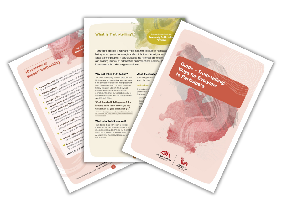 A composite of three Community Truth-telling resource documents